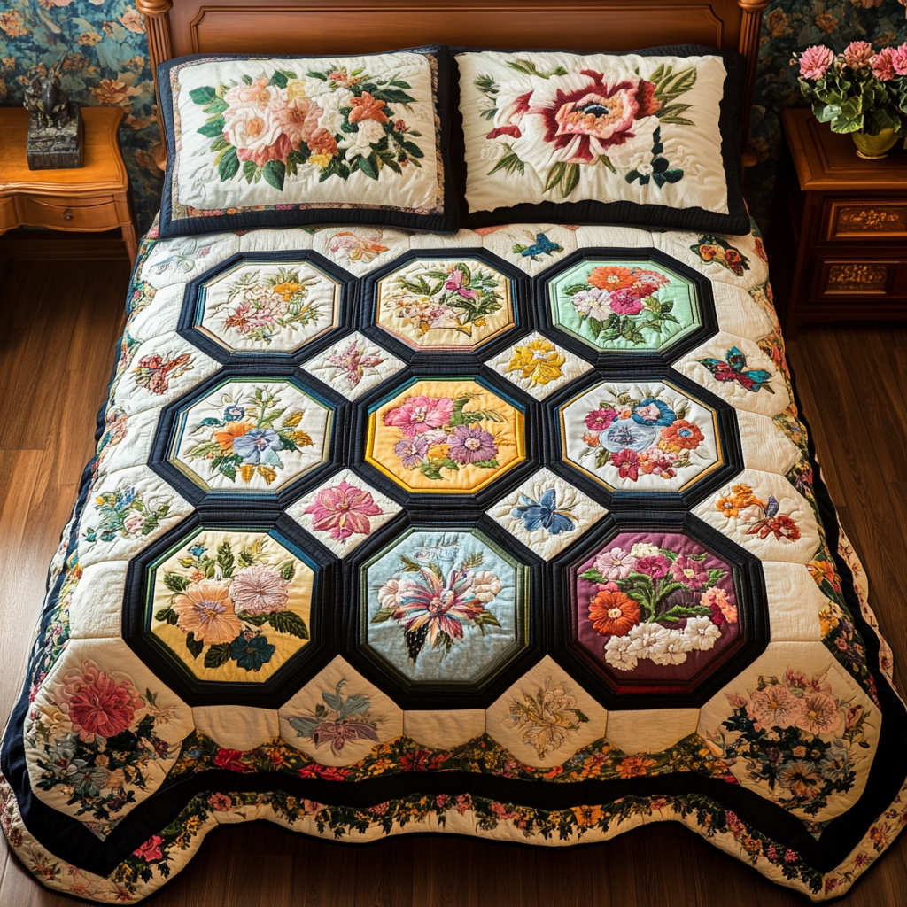 Garden Bliss Quilted Bedding Set Bedroom Decor Ideas Sunflower Throws