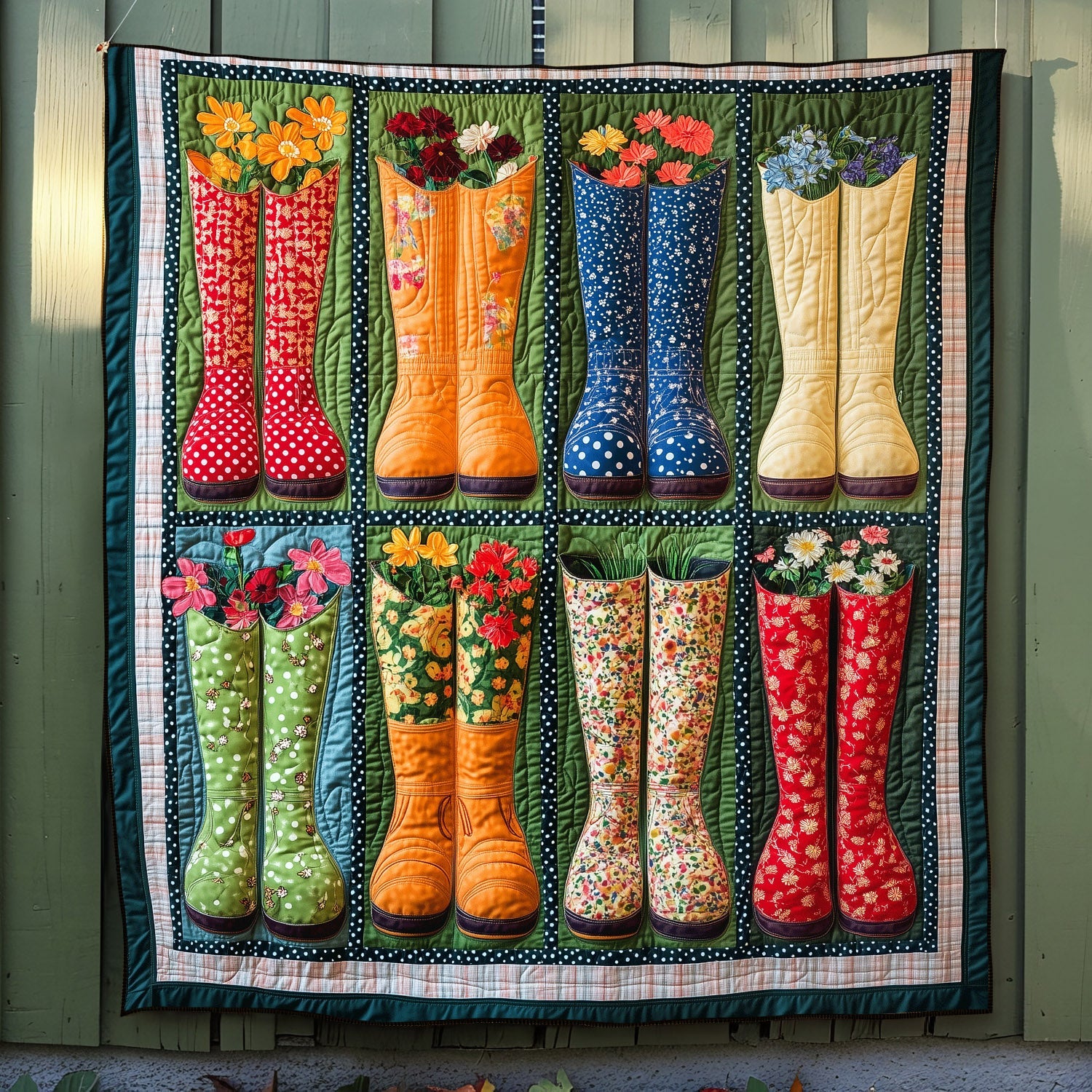 Garden Boots Galore Quilted Blanket Gardening Gifts For Mom