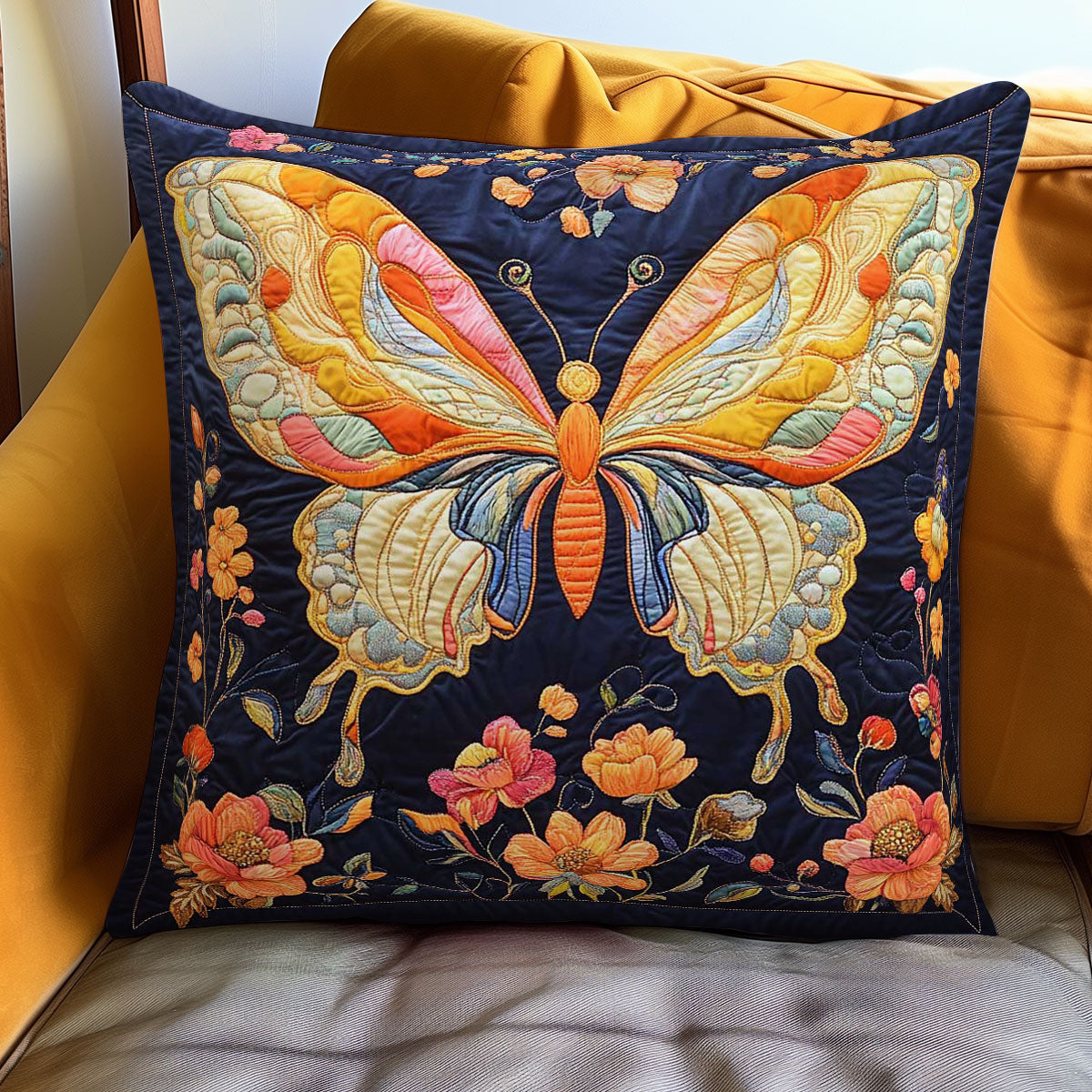 Garden Butterfly Quilt Pillow Case Exclusive Pillow Case Gift Set for Home Comfort