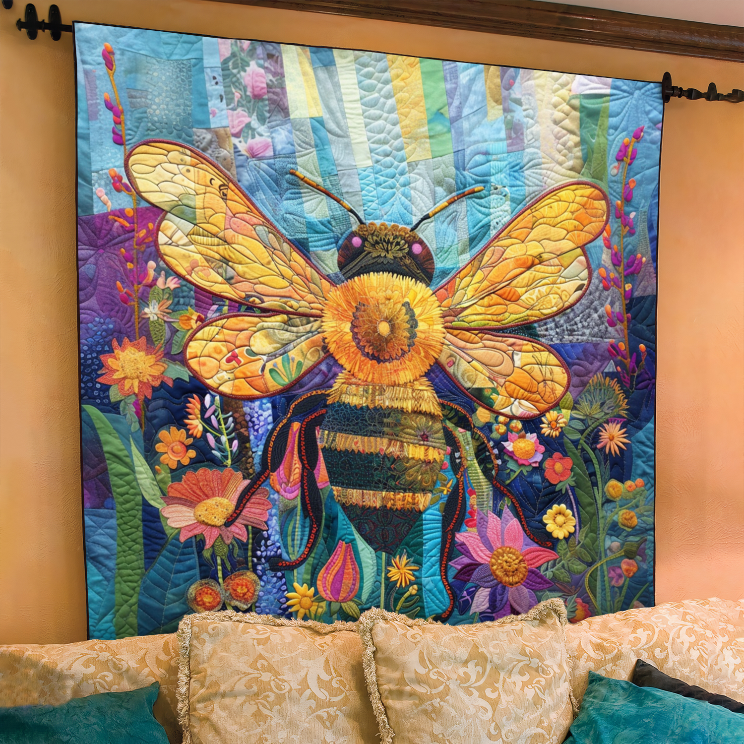 Garden Buzz Quilted Blanket Cute Fuzzy Blankets