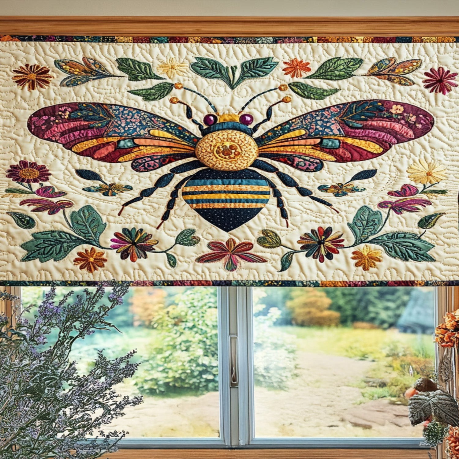 Garden Buzz Quilted Valance Christmas Entryway Decor Sunflower Gifts For Mom