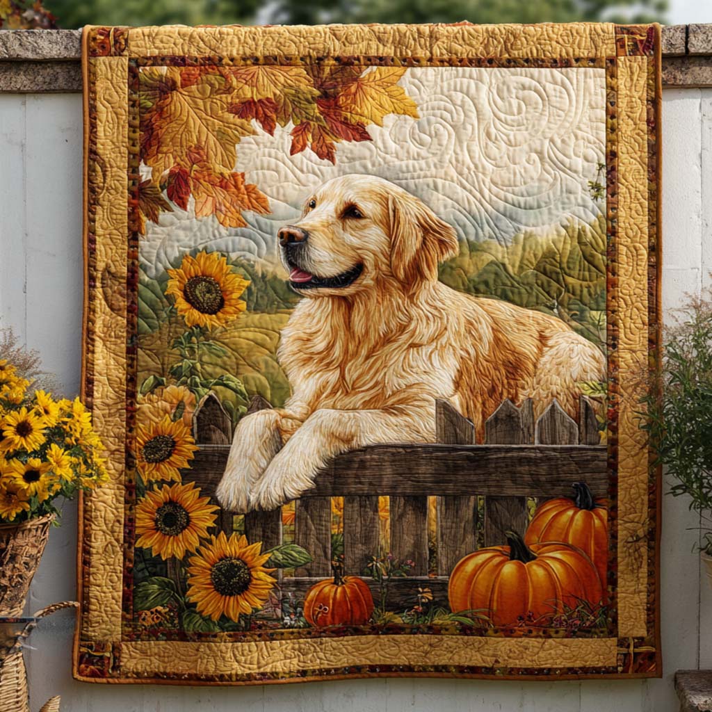Garden Fence Quilted Blanket Fall Decor Blanket Unique Gifts For Chicken Lovers