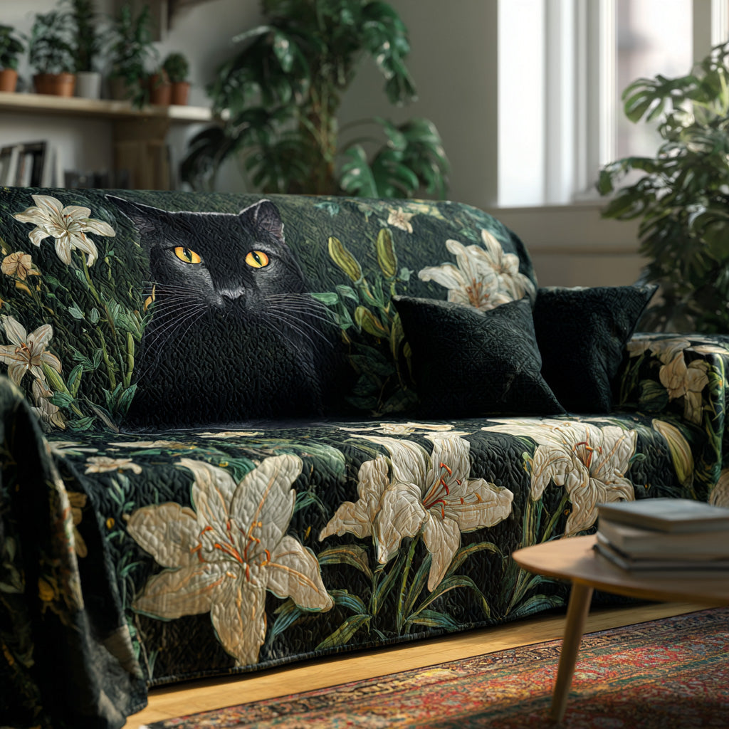 Garden Gaze Quilted Sofa Cover Living Room Decorations Items For Cat Lovers