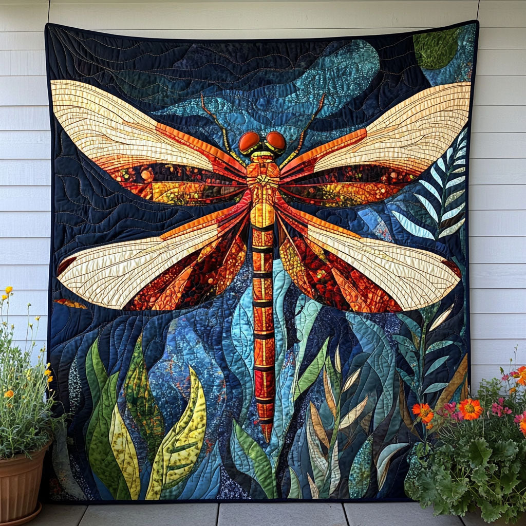Garden Glide Quilted Blanket Christmas Bedroom Decor Dragonfly Christmas Gifts