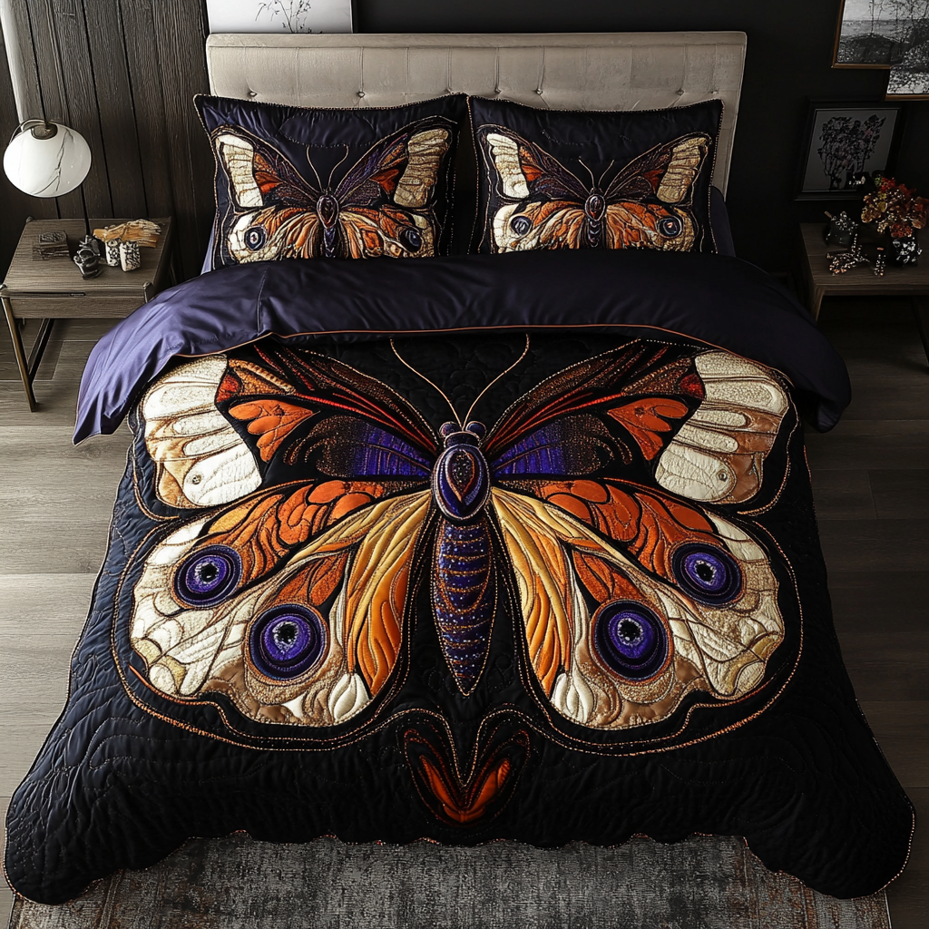 Garden Glider Quilted Bedding Set Cute Bedroom Decor Items Stuff For Butterfly Lovers