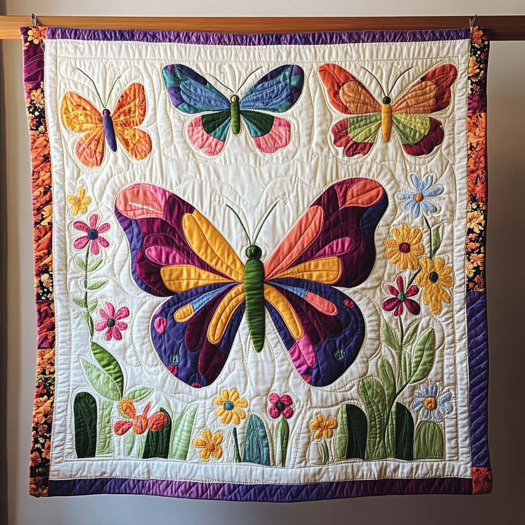 Garden Glider Quilted Blanket Birthday Gifts With Butterflies