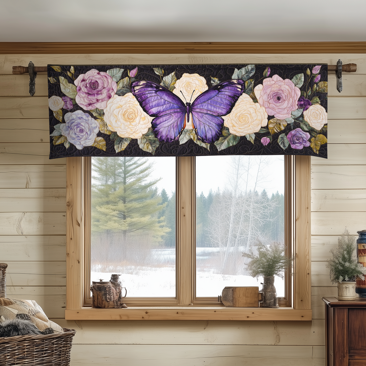 Garden Glow Quilted Valance Dining Table Accessories Gifts For Butterfly Lovers