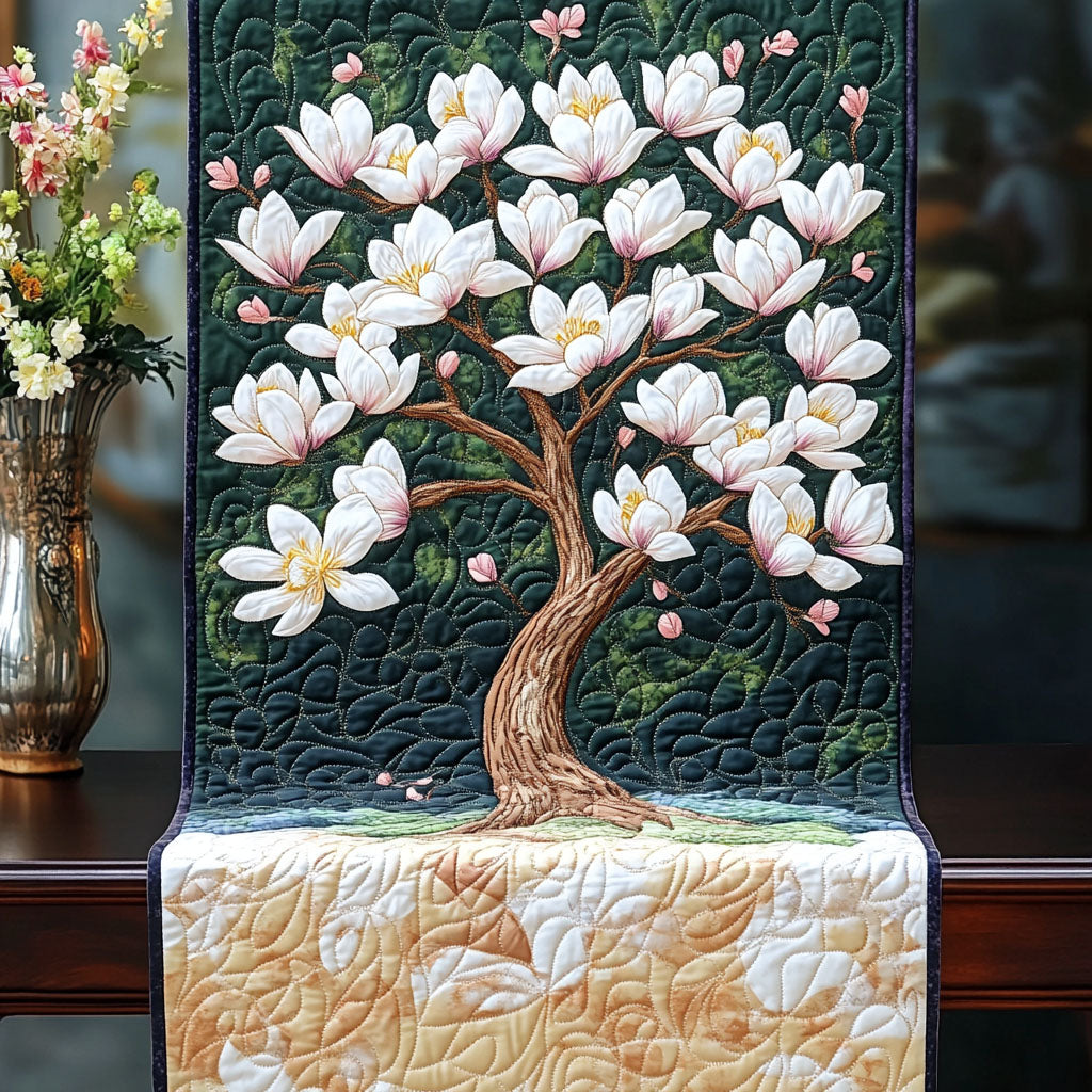 Garden Grace Quilted Table Runner Kitchen Table Decor Best Gifts For Flower Lovers