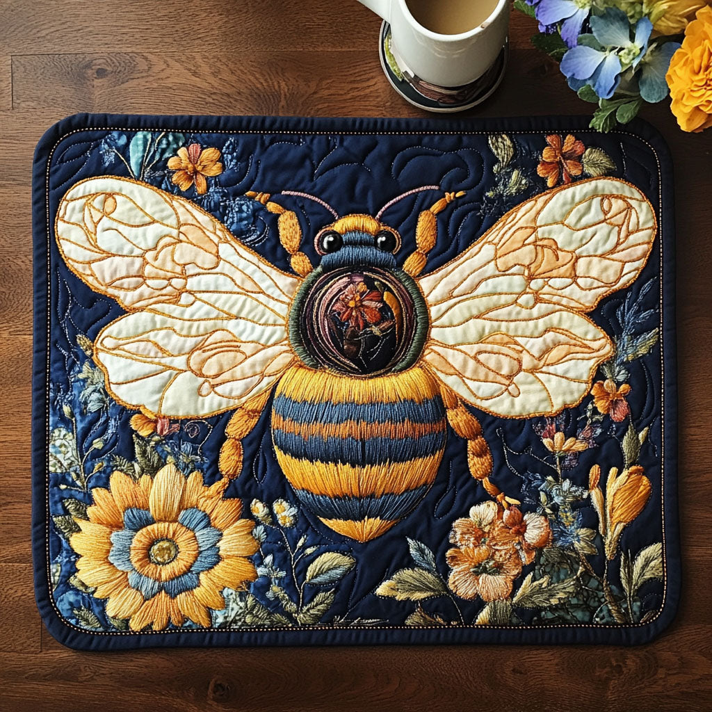 Garden Guardian Quilted Placemat Christmas Kitchen Decor Bee Themed Gifts For Her