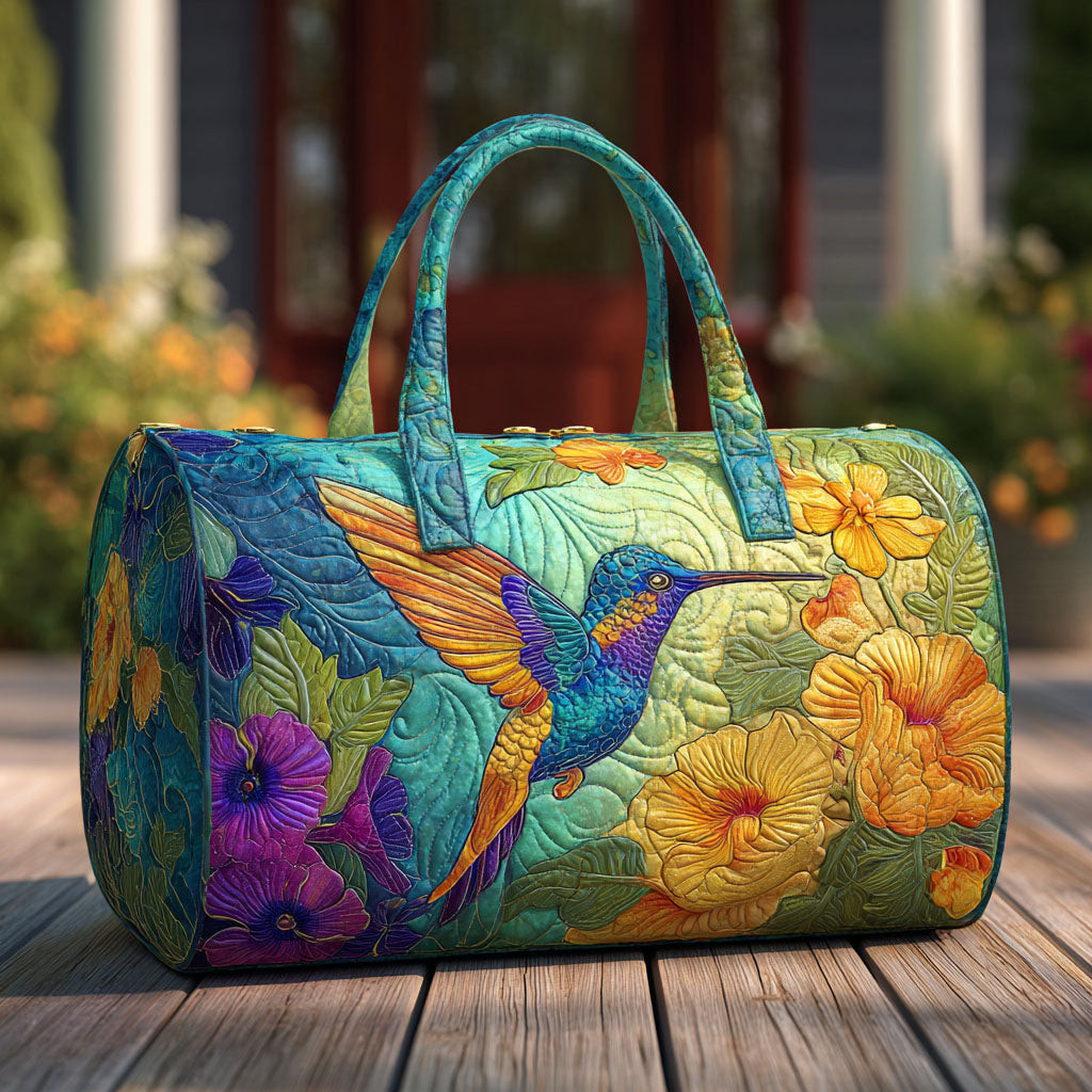 Garden Jewel Quilted Duffle Bag Floral Nature Travel Bag Best Gift For Flower Lovers Camping Outdoor