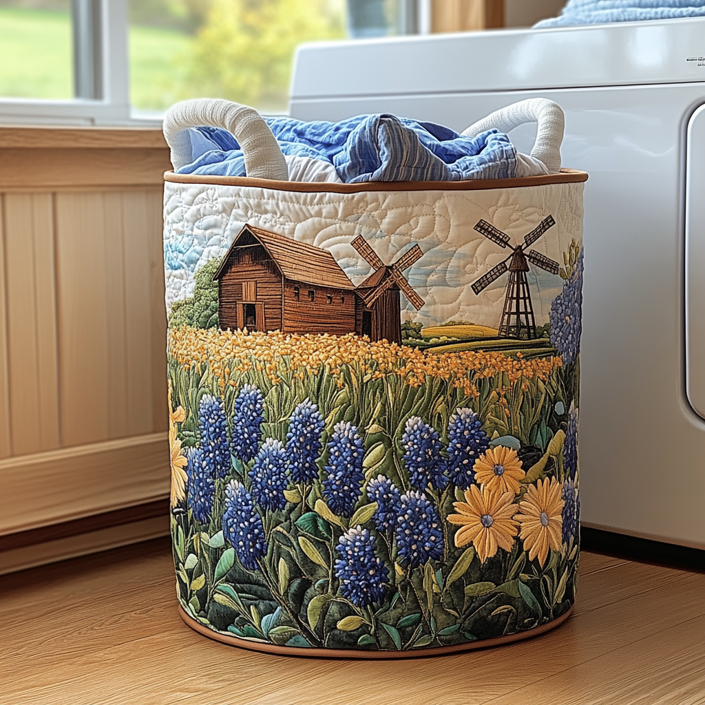 Garden Light Quilted Laundry Basket Merch For Couples