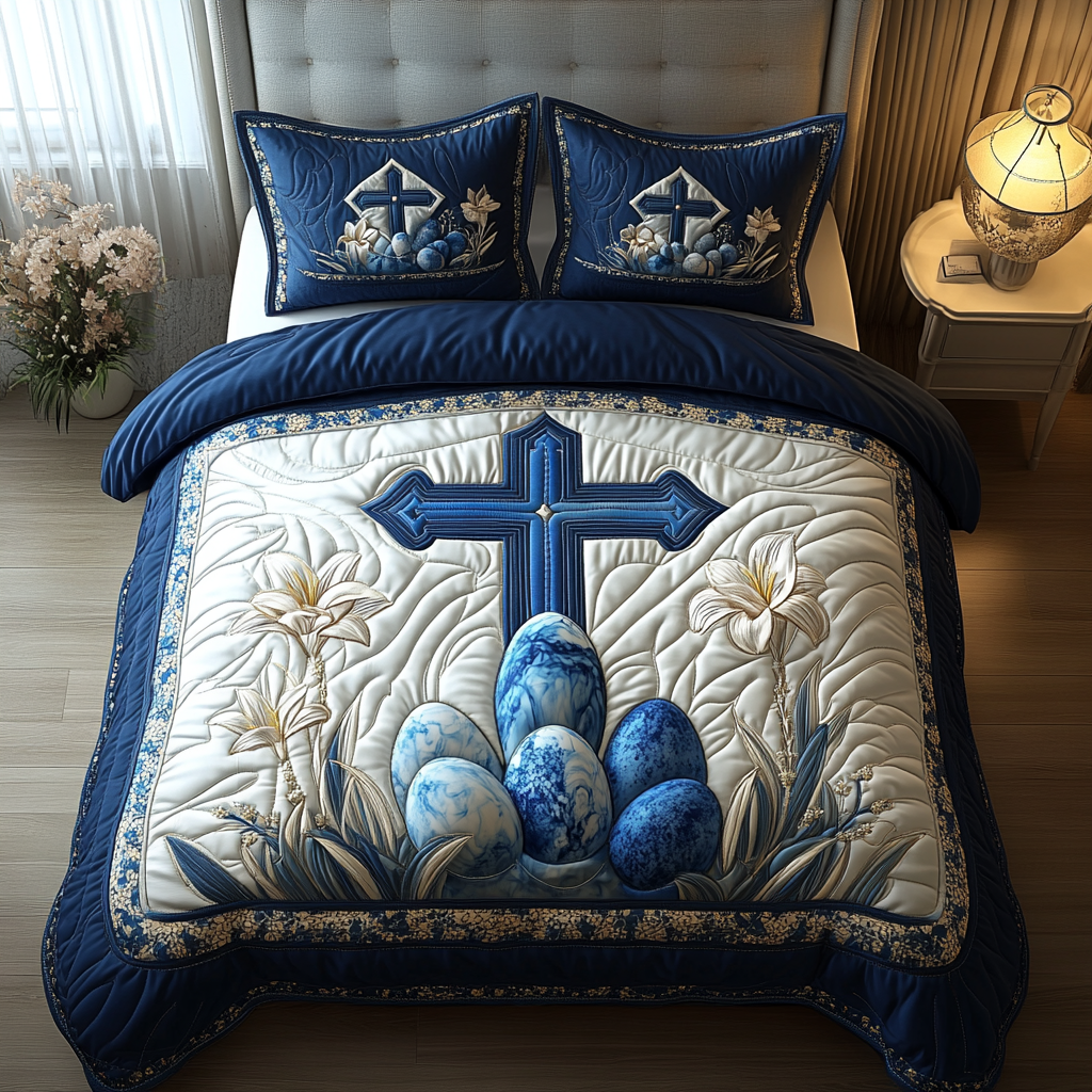 Garden Of Grace Quilted Bedding Set Bedroom Decorations Easter Holiday Gift Items