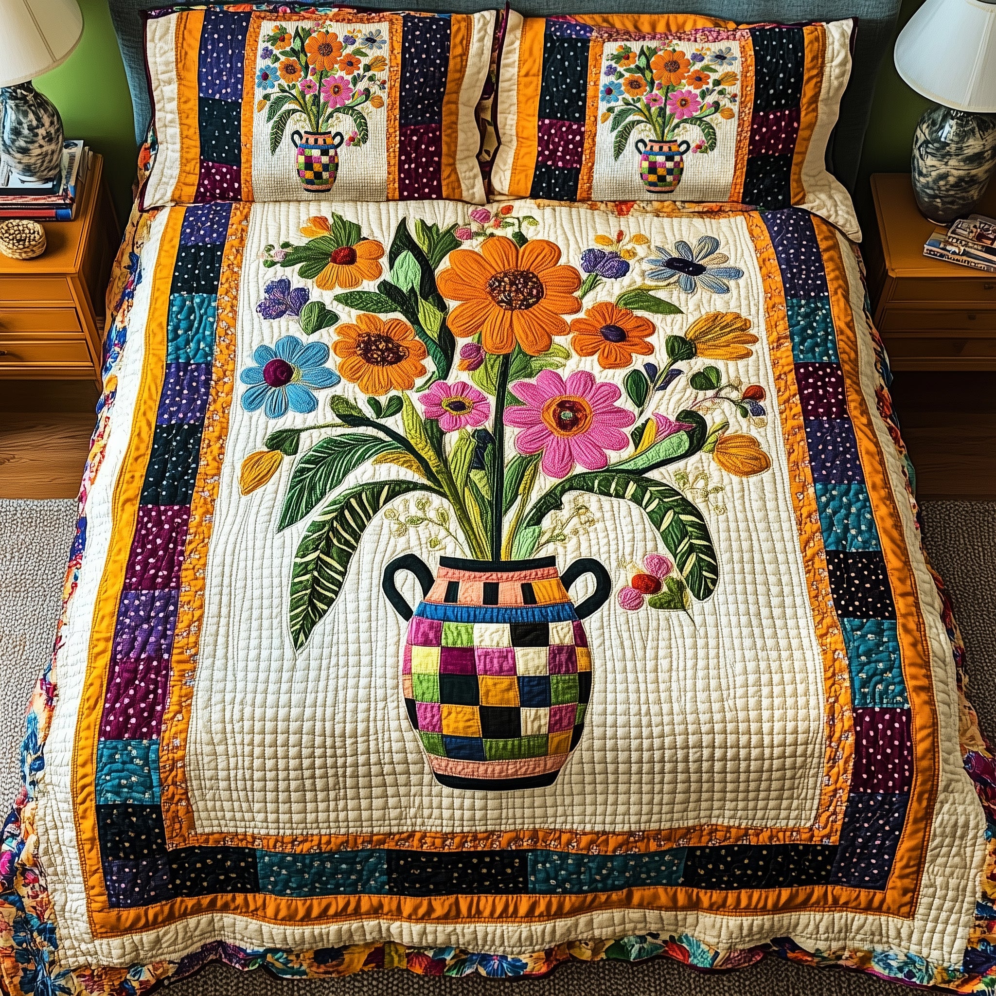 Garden of Joy Quilted Bedding Set Duvet Cover Bed Sheet Graduation Present Ideas For Her