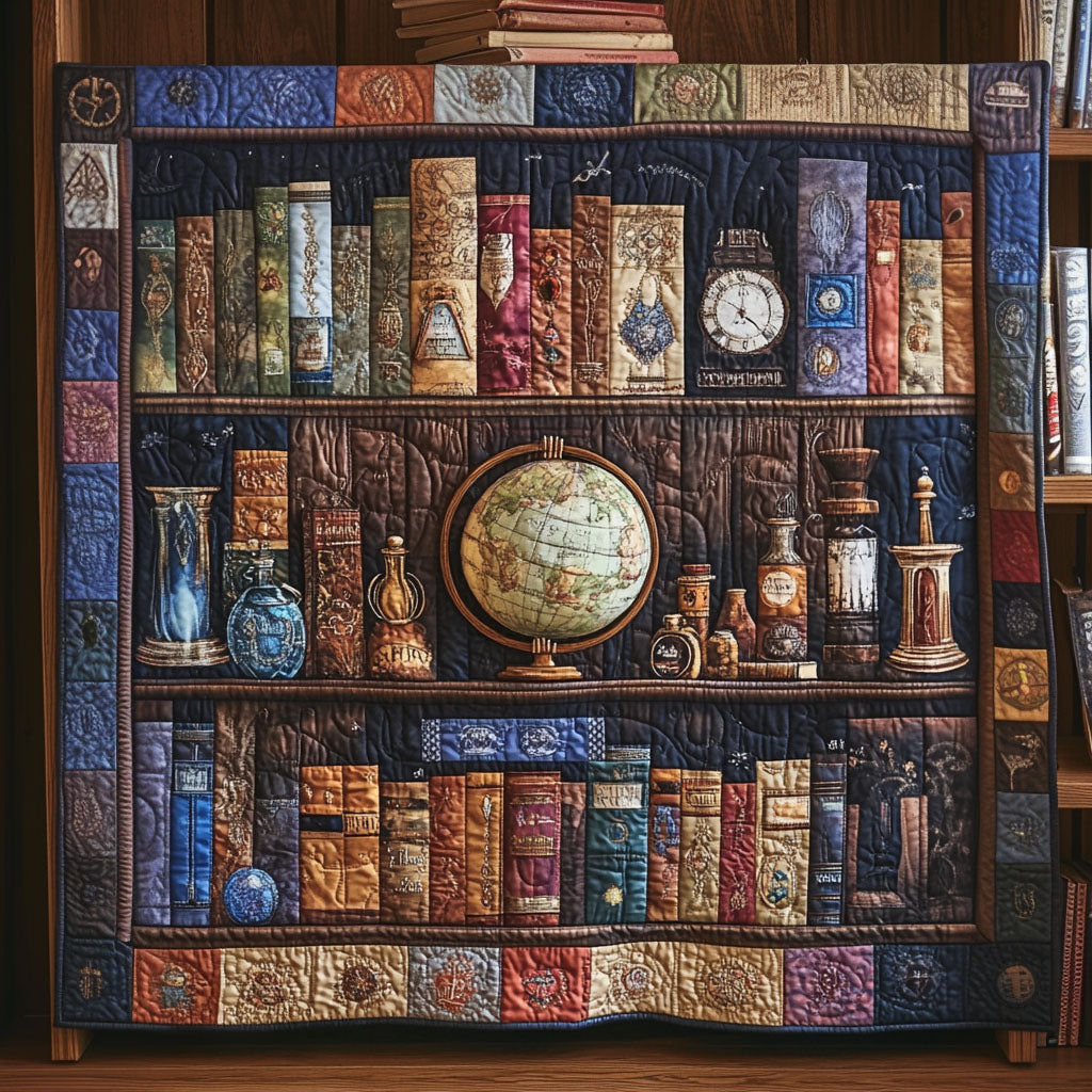 Garden of Knowledge Quilted Blanket Xmas Holiday Book Lovers Gifts For Mom