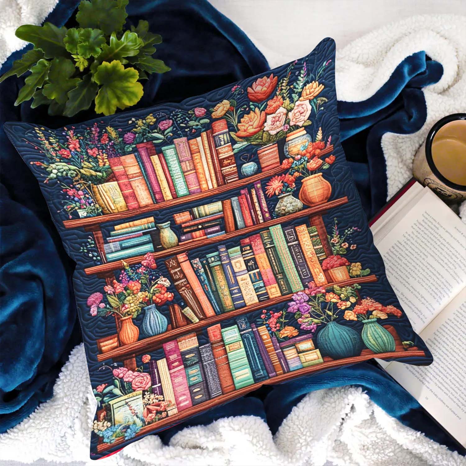 Garden Of Knowledge Quilted Pillow Case Quilted Christmas Pillow Cover