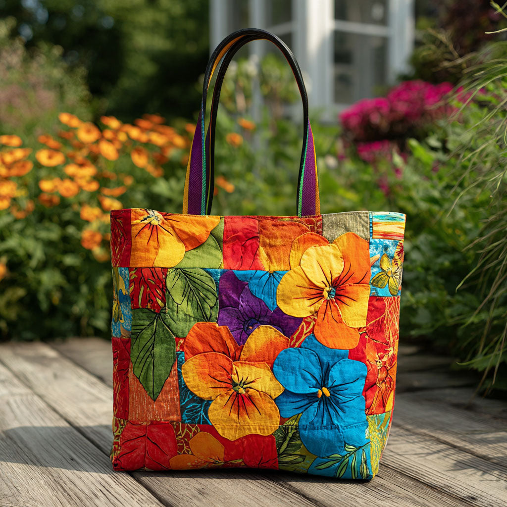 Garden of Thoughts Quilted Tote Bag Gifts For Flower Enthusiasts