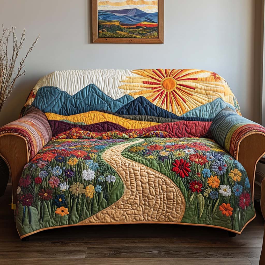 Garden Path Quilted Sofa Cover Living Room Decor Ideas Gift Ideas For Friends