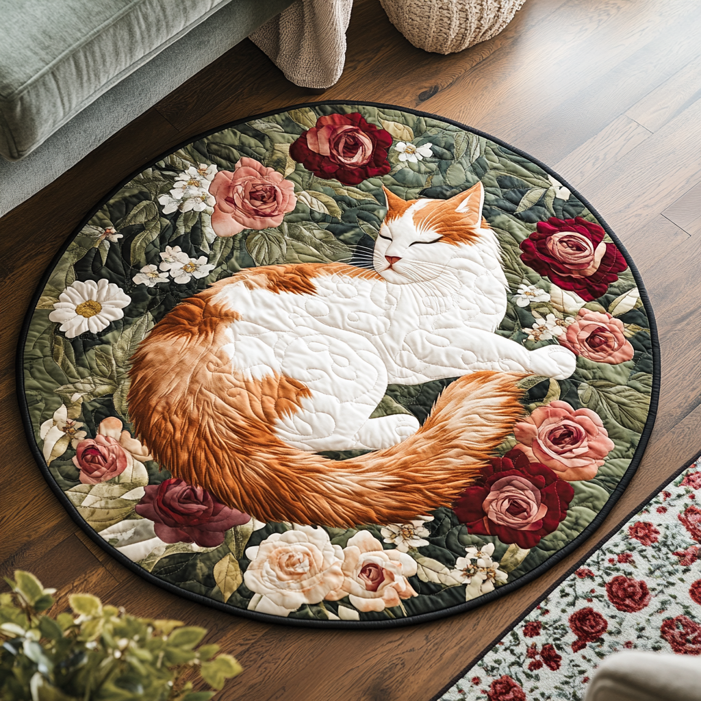 Garden Quilted Round Mat Entryway Christmas Decor Ideas Best Christmas Presents For Cats