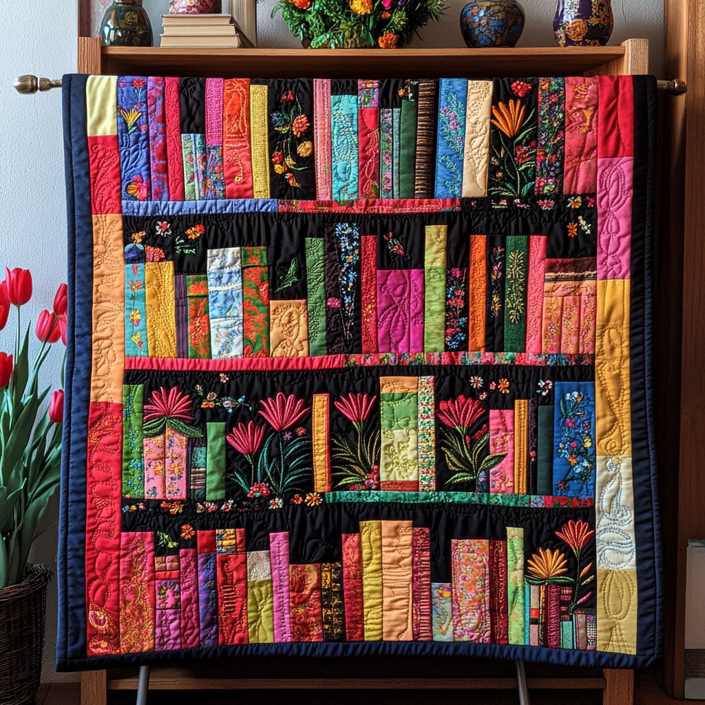 Garden Shelf Quilted Blanket Christmas Holiday Book Lovers Gifts For Sisters