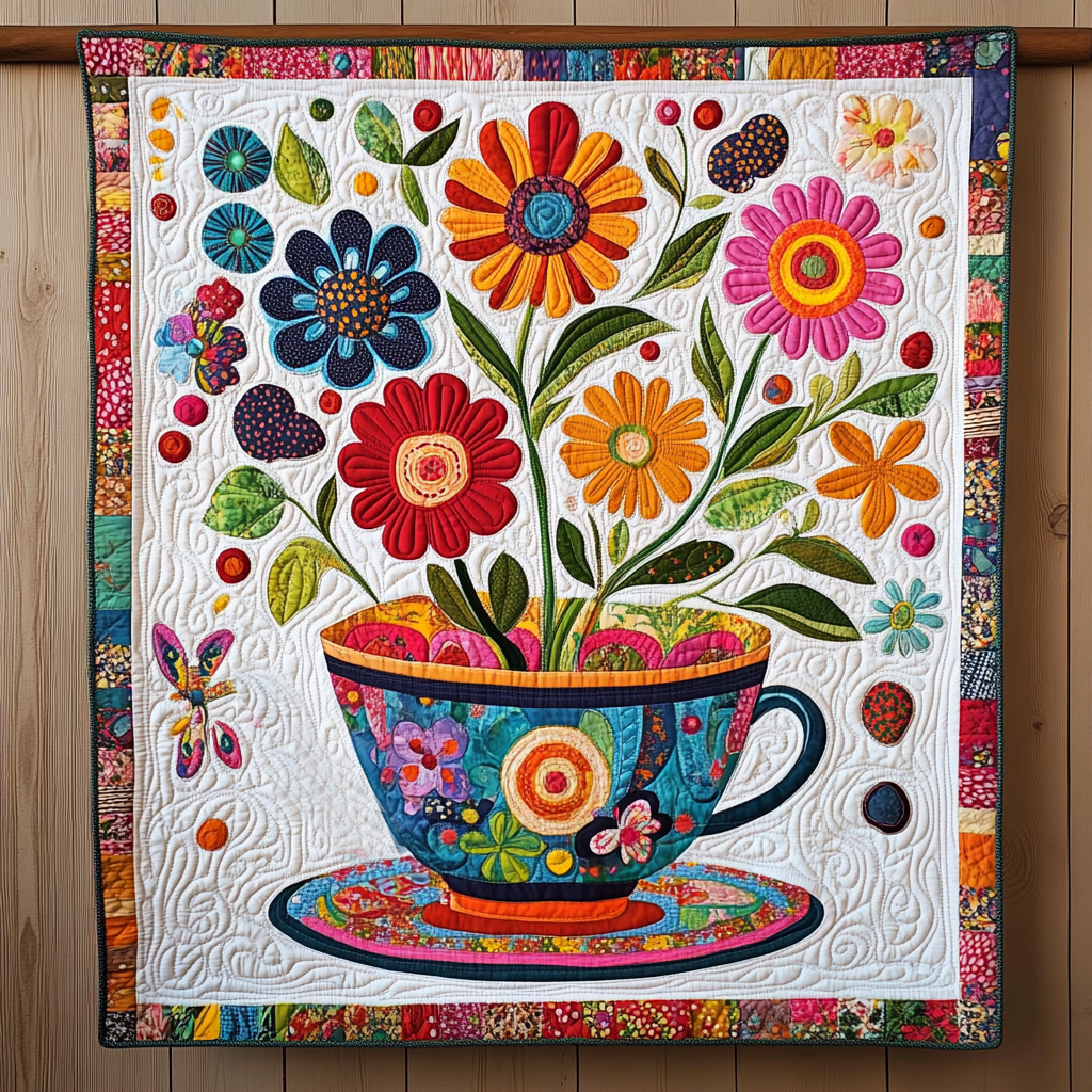 Garden Sip Quilted Blanket Best Throw Blanket Mexican Gift Ideas
