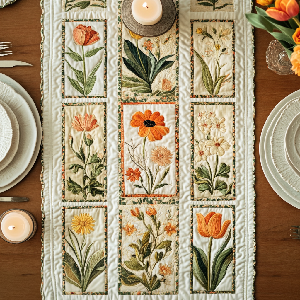 Garden Stripe Quilted Table Runner Dining Table Ideas Daisy Related Gifts