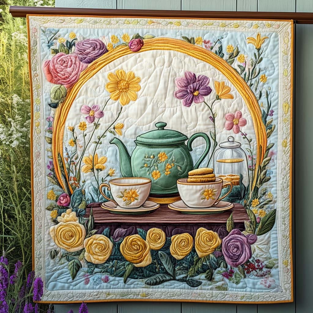 Garden Tea Quilted Blanket Best Christmas Gifts For Women