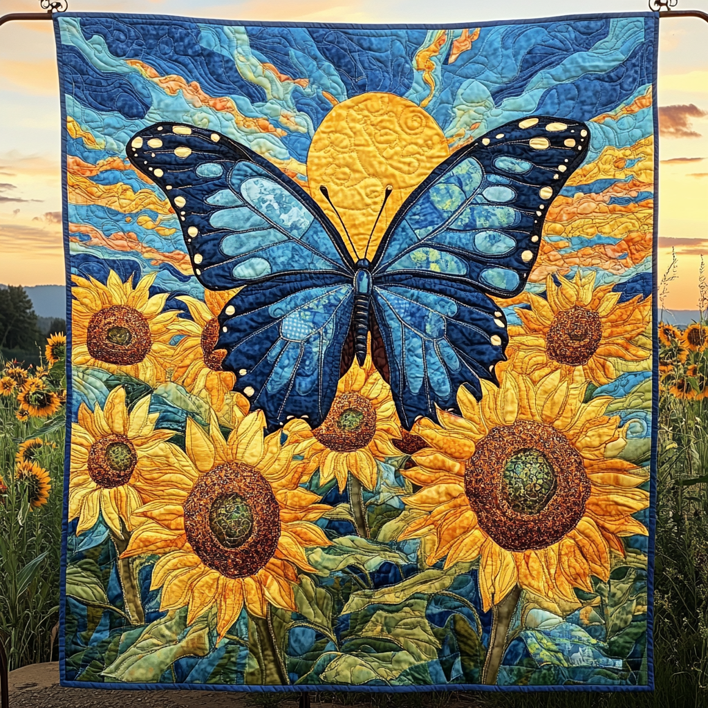 Garden Whispers Quilted Blanket Butterfly Birthday Gifts