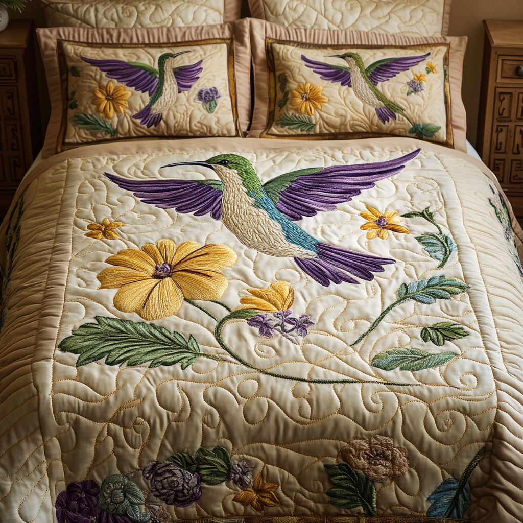 Garden Wings Quilted Bedding Set Bedroom Decorations Awesome Hummingbird Gifts