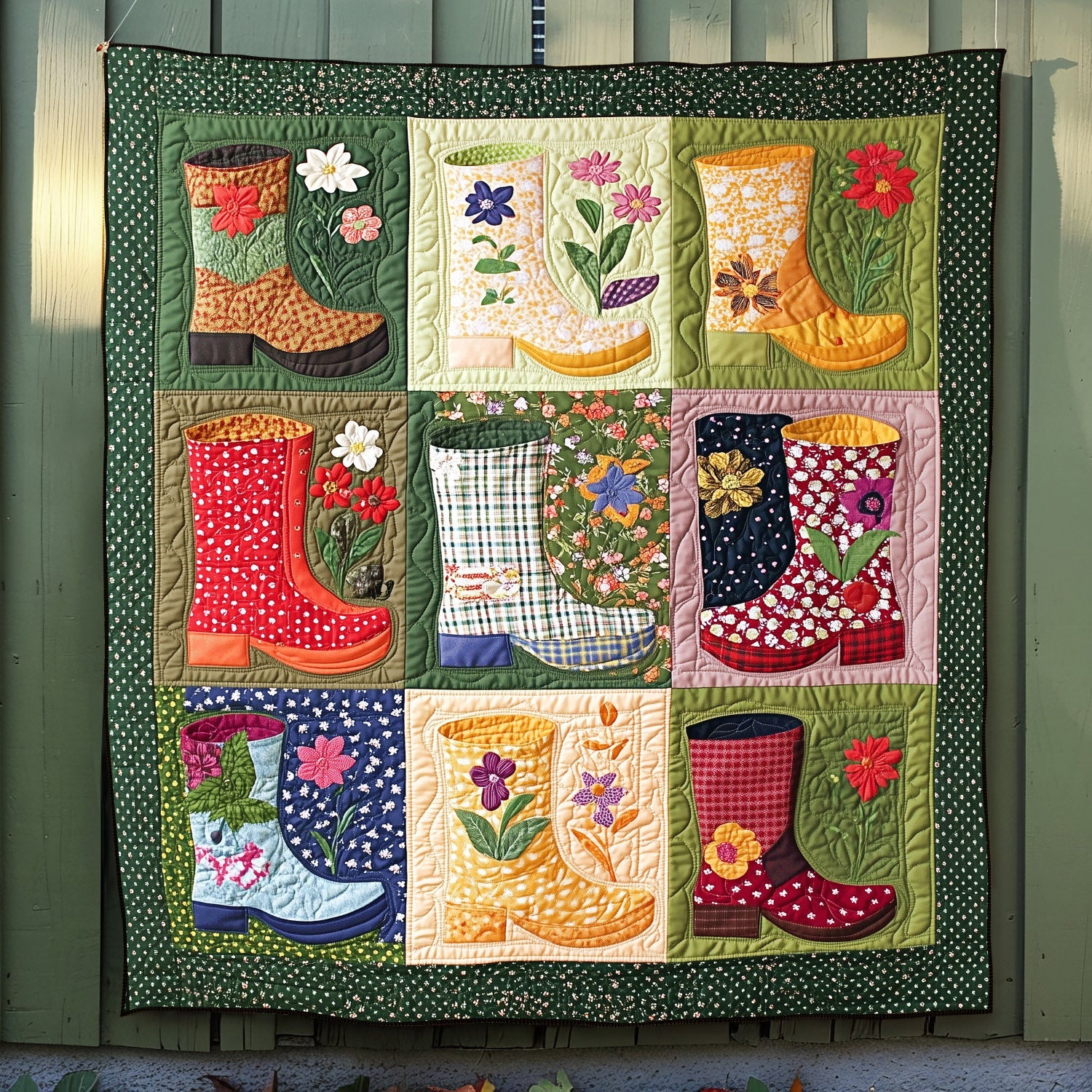 Gardening Footprints Quilted Blanket Gardening Gifts For Mom
