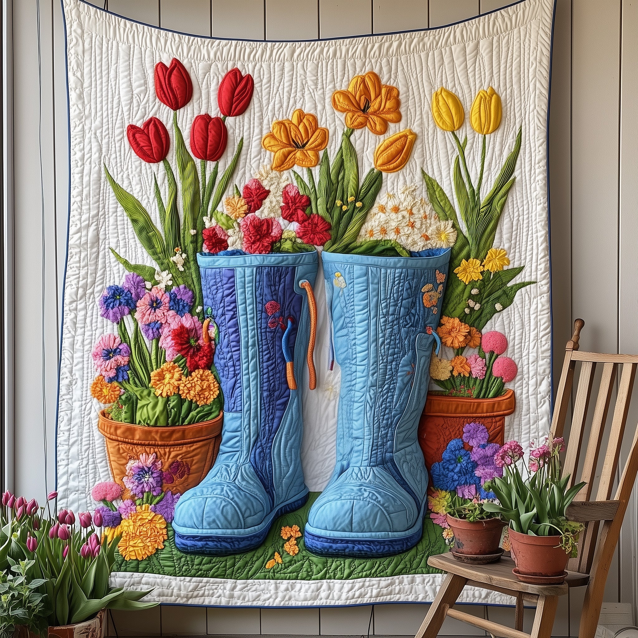 Gardening Quilted Blanket Couch Throw BlanketGifts For Plant Lovers