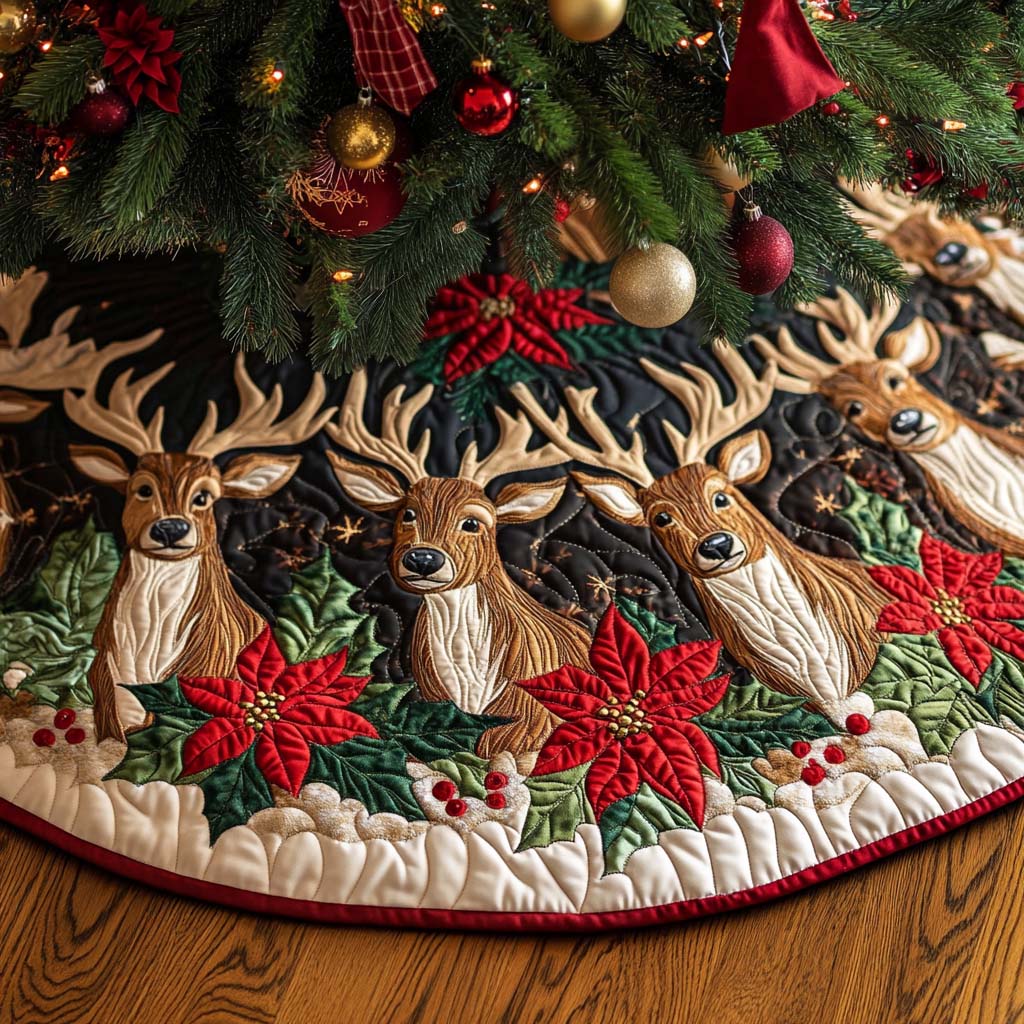 Garland Glow Christmas Quilted Tree Skirt Magical Christmas Tree Skirt to Impress Guests