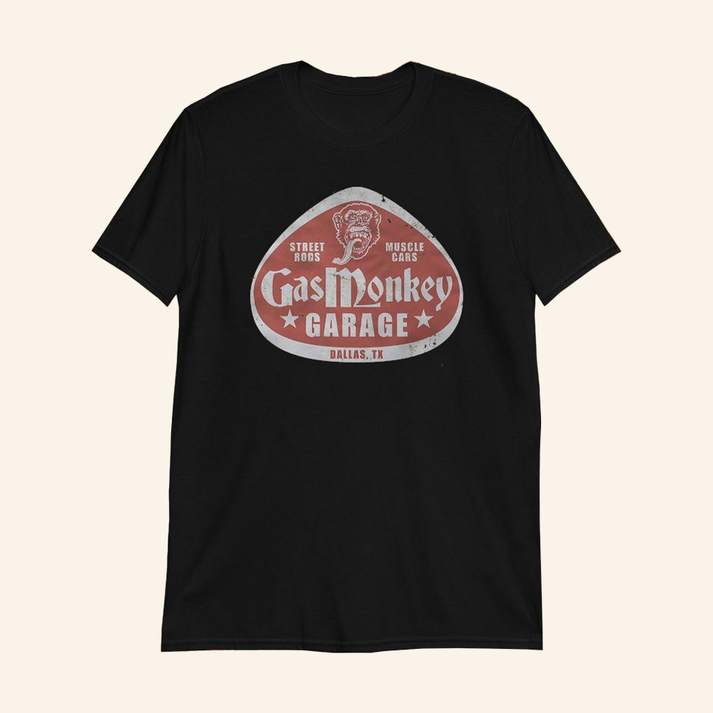 Gas Monkey Garage Merch Street Rods Muscle Cars Dallas TX Richard's Favorite T-Shirt Him Gifts