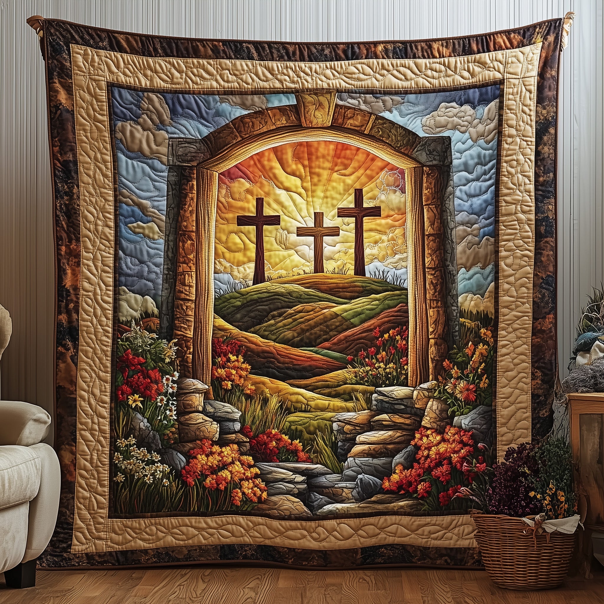 Gateway to Grace Quilted Blanket Couch Throw BlanketFaith Based Christmas Gifts