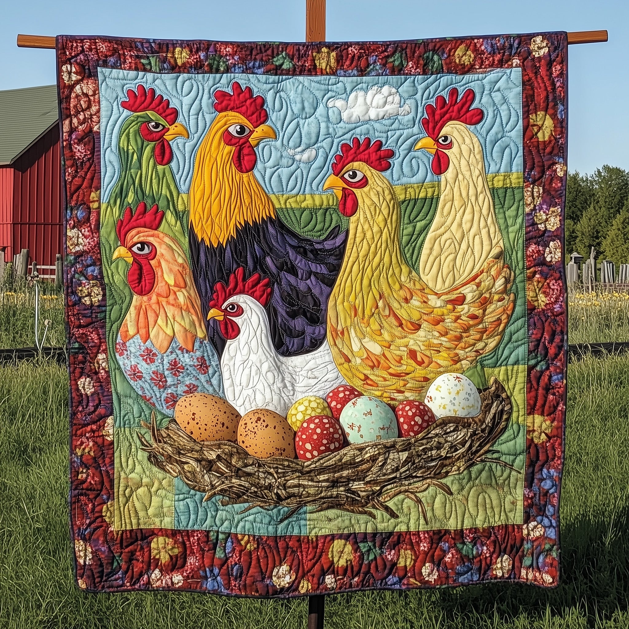 Gathered Nest Quilted Blanket Cozy Christmas Quilted Blanket
