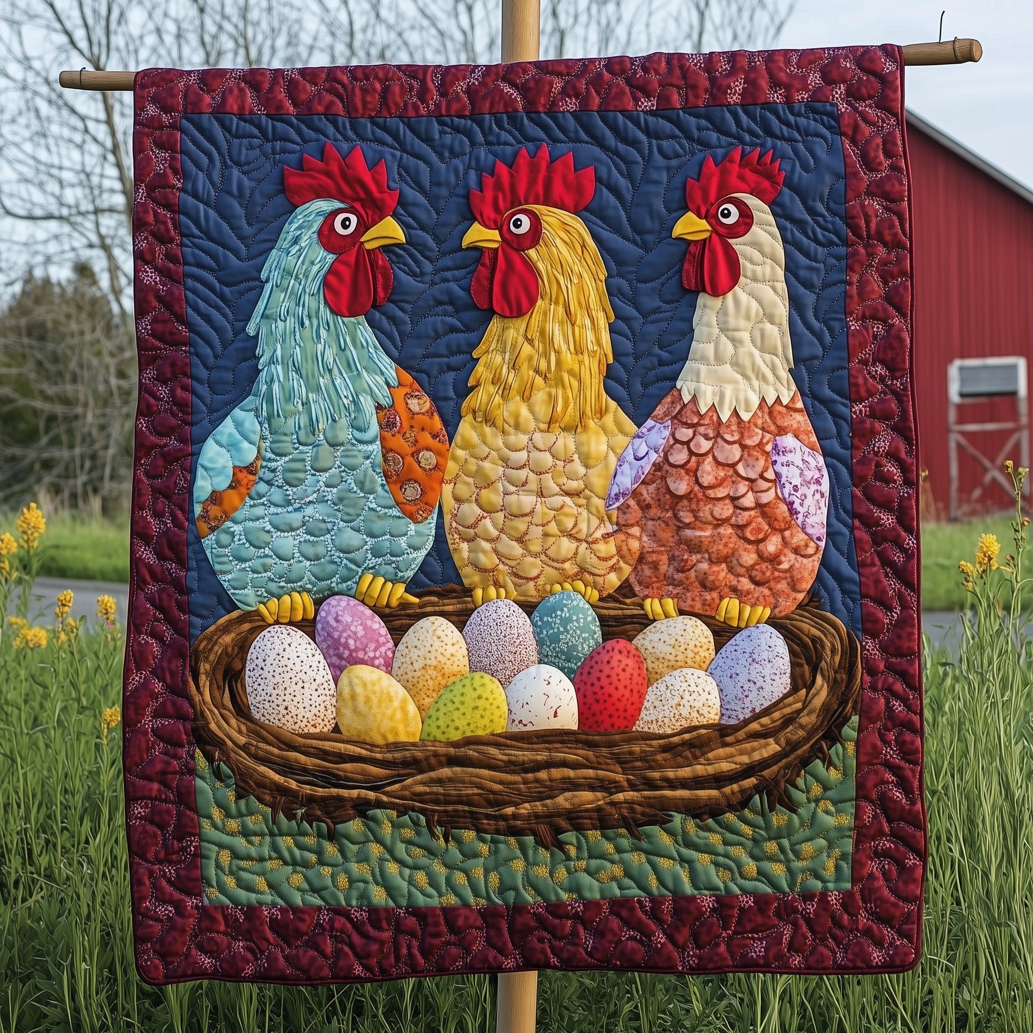 Gathered Nest Quilted Blanket Cozy Quilted Blanket for Cold Season