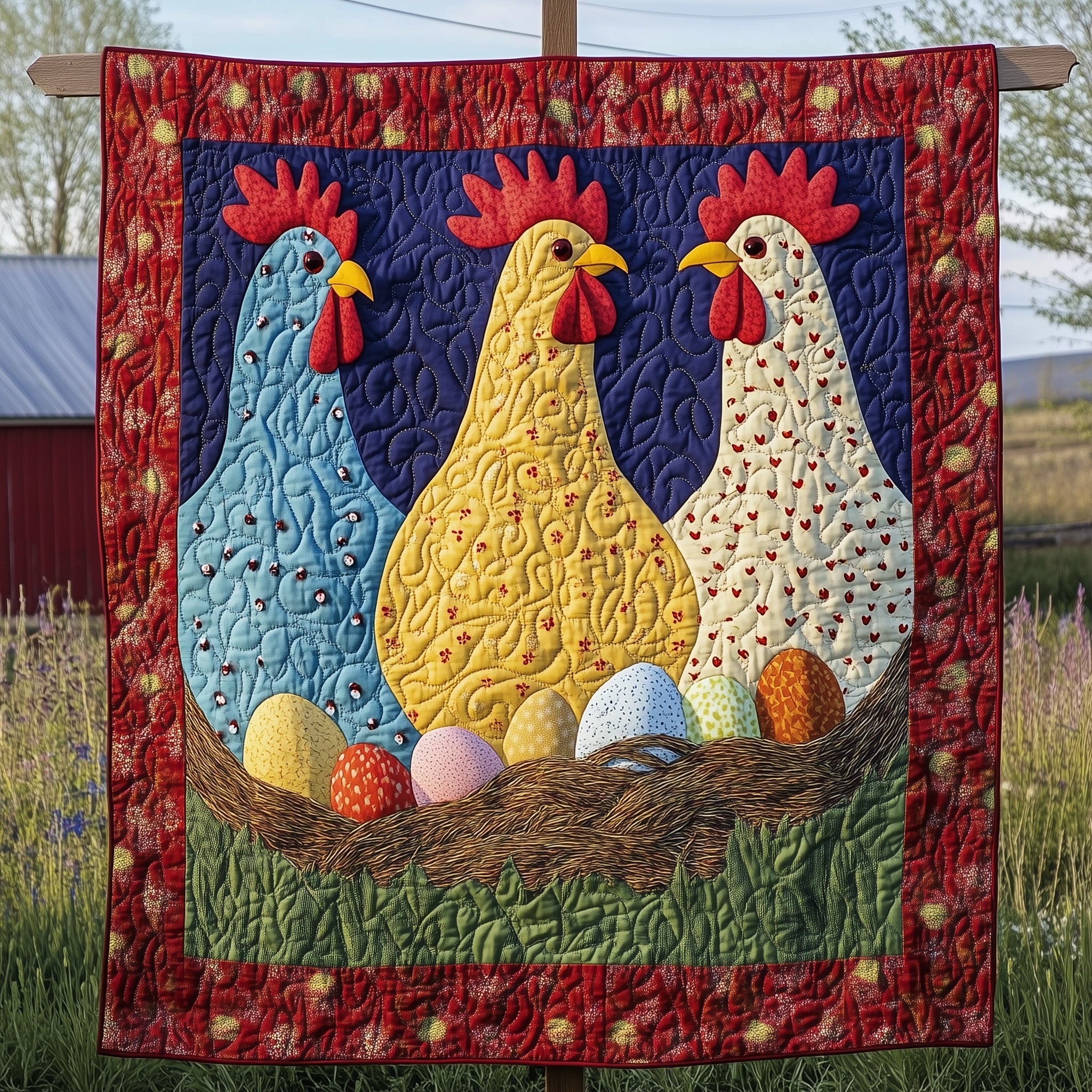 Gathered Nest Quilted Blanket Holiday Quilt Blanket Gift