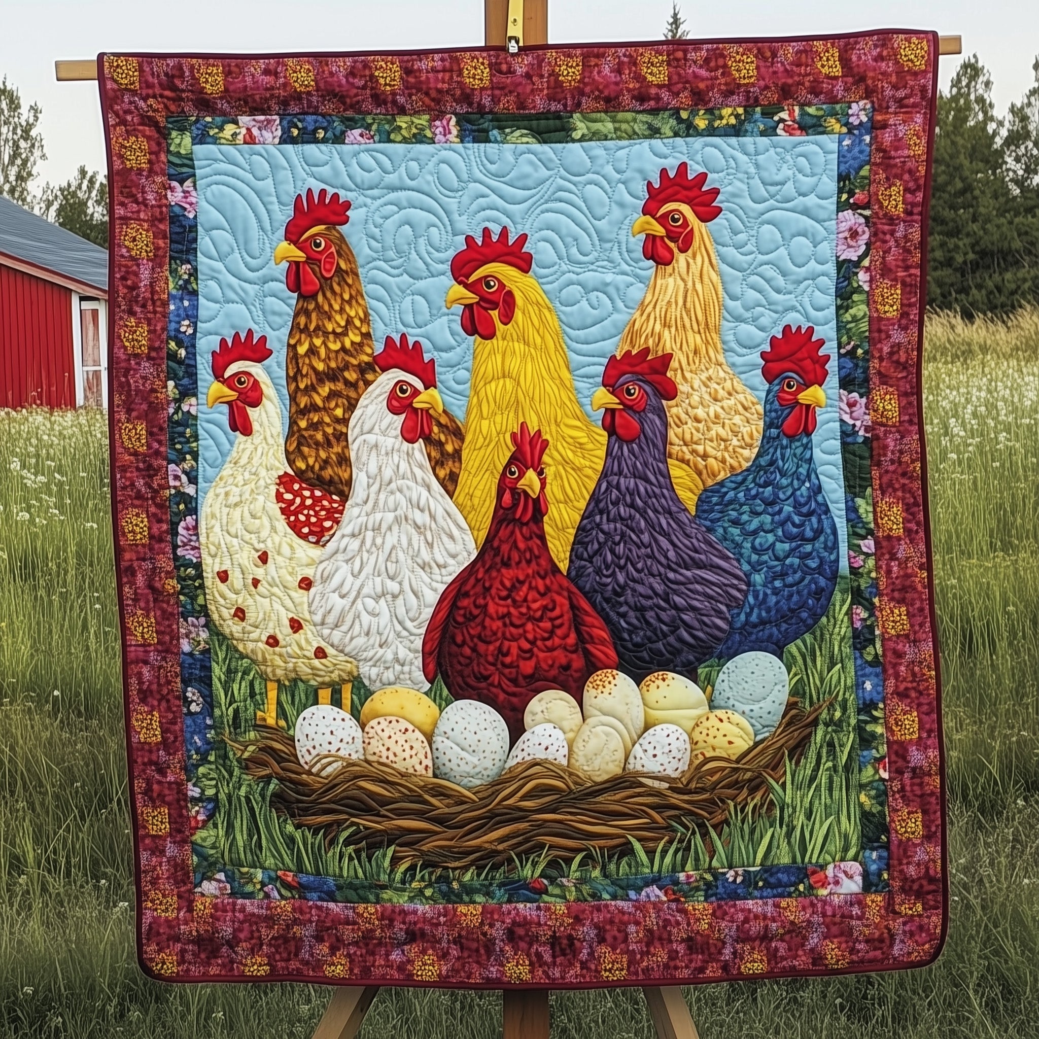 Gathered Nest Quilted Blanket Holiday Quilted Throw Blanket Gift Idea