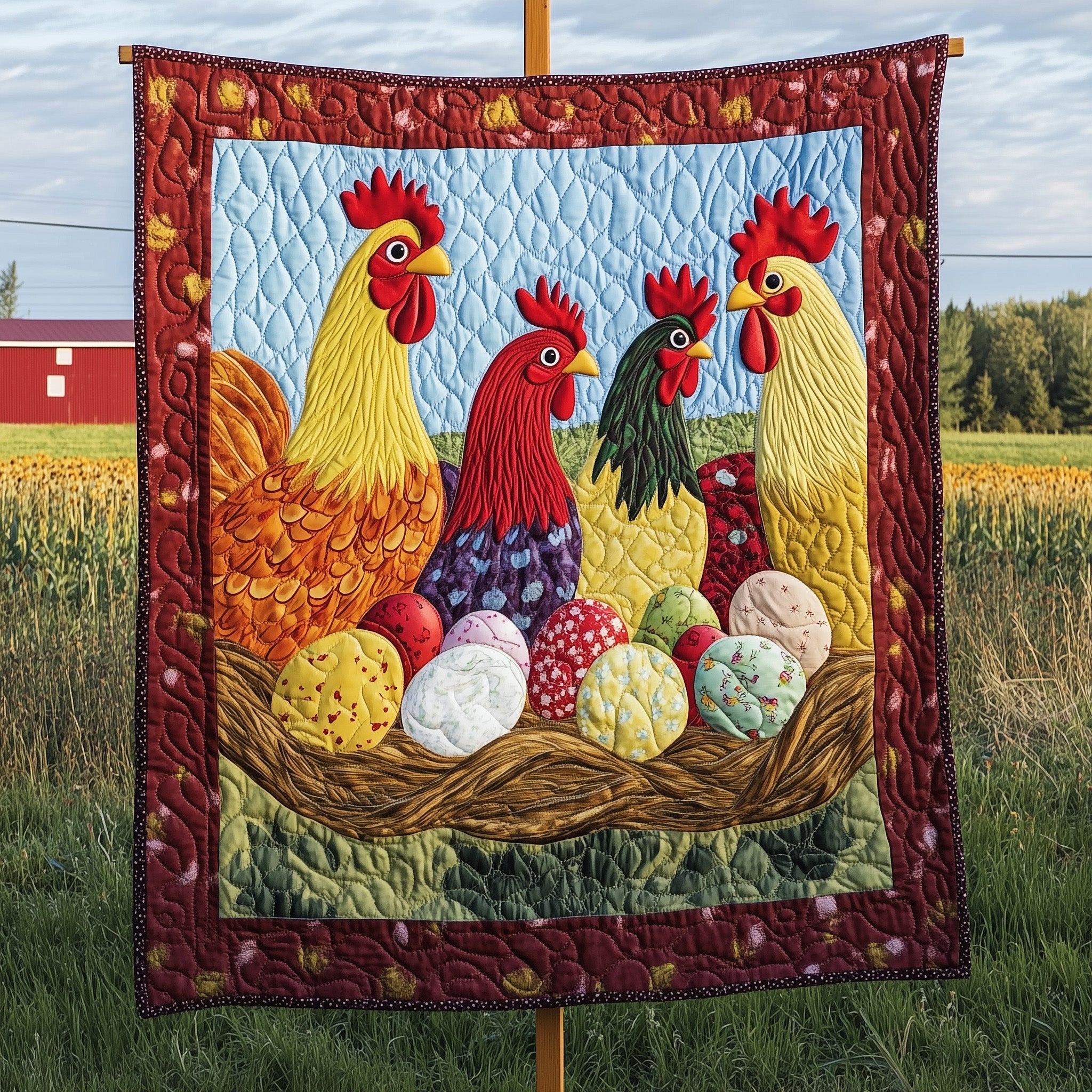 Gathered Nest Quilted Blanket Merry Christmas Quilt Blanket Decor