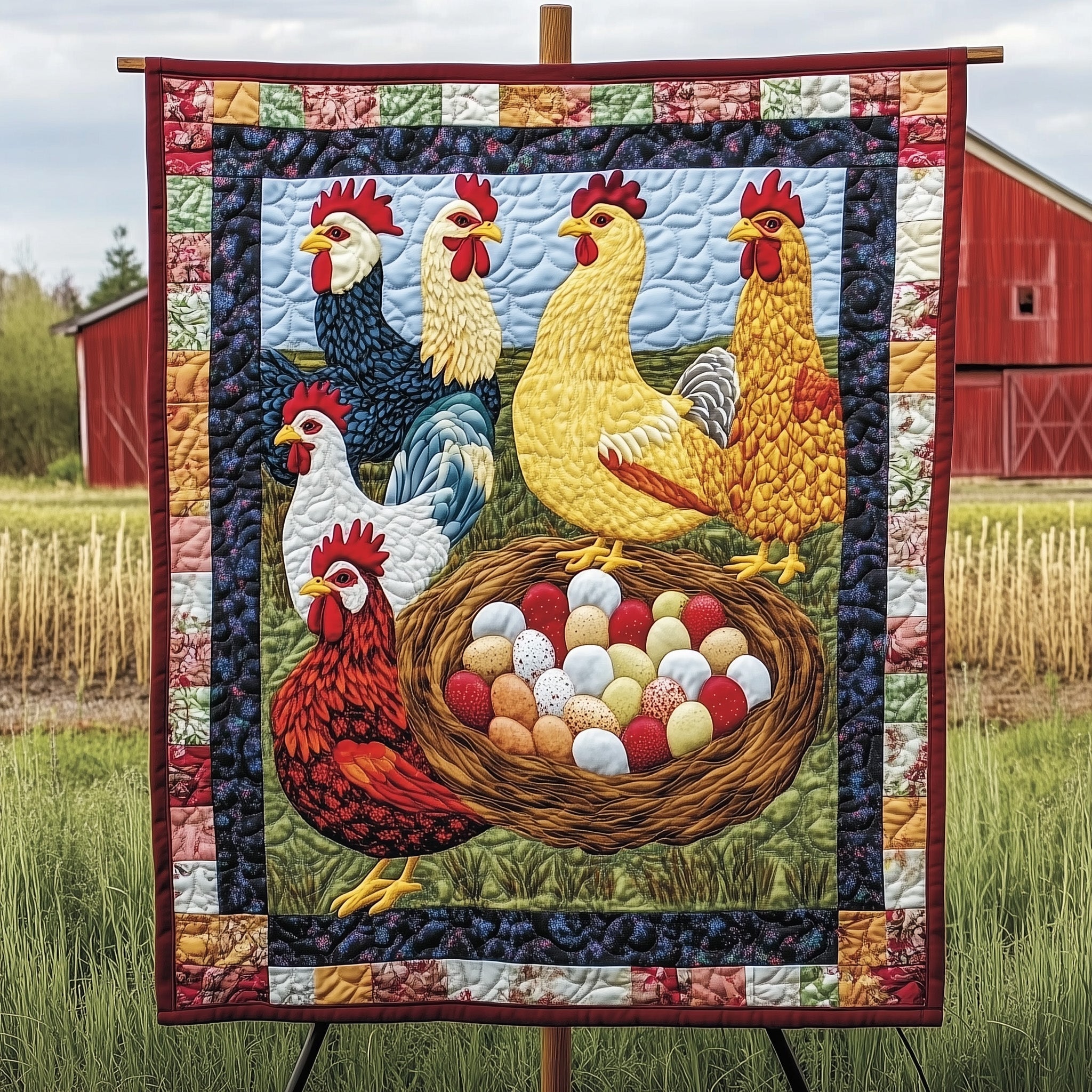 Gathered Nest Quilted Blanket Warm Winter Quilt Blanket for Home