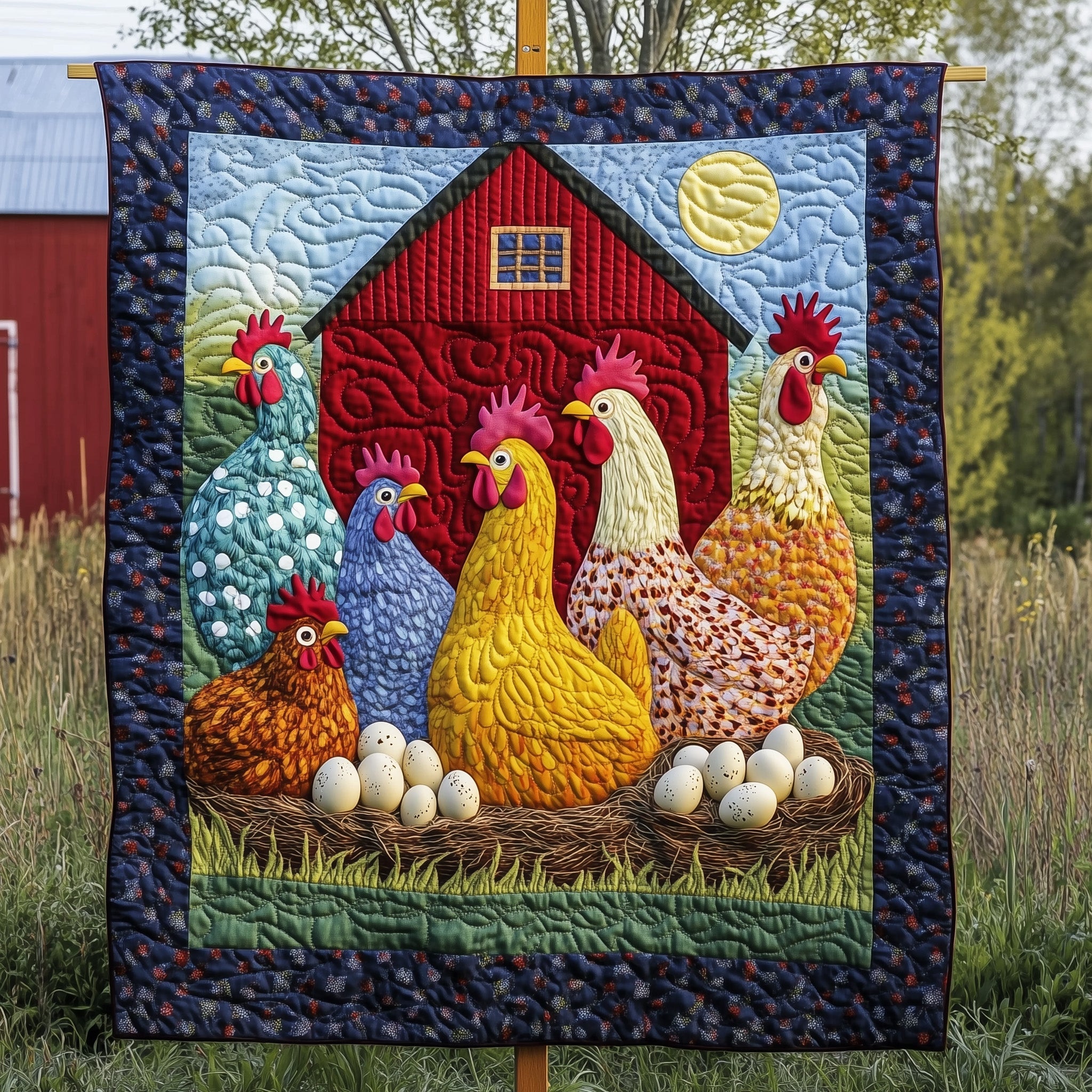 Gathered Nest Quilted Blanket Xmas Quilted Blanket Gift for Family