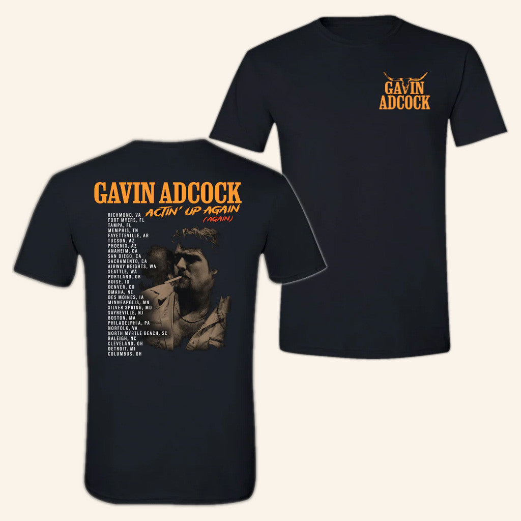 Gavin Adcock Merch 2025 Actin Up Again Tour T-Shirt Gifts For Fans Gavin Adcock Merch 2025 Actin Up Again Tour T-Shirt Gifts For Fans
