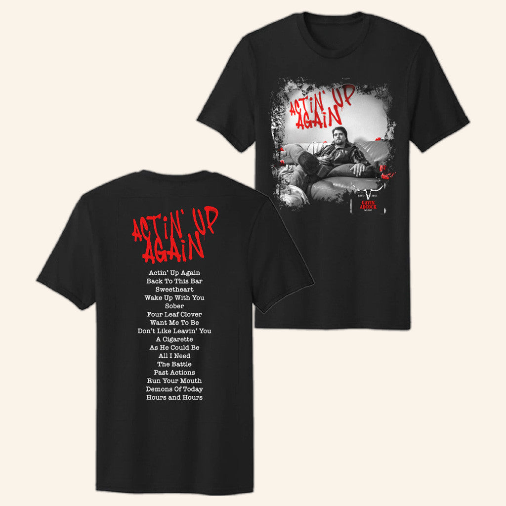 Gavin Adcock Merch Actin' Up Again Album T-Shirt Gifts For Dad Gavin Adcock Merch Actin' Up Again Album T-Shirt Gifts For Dad