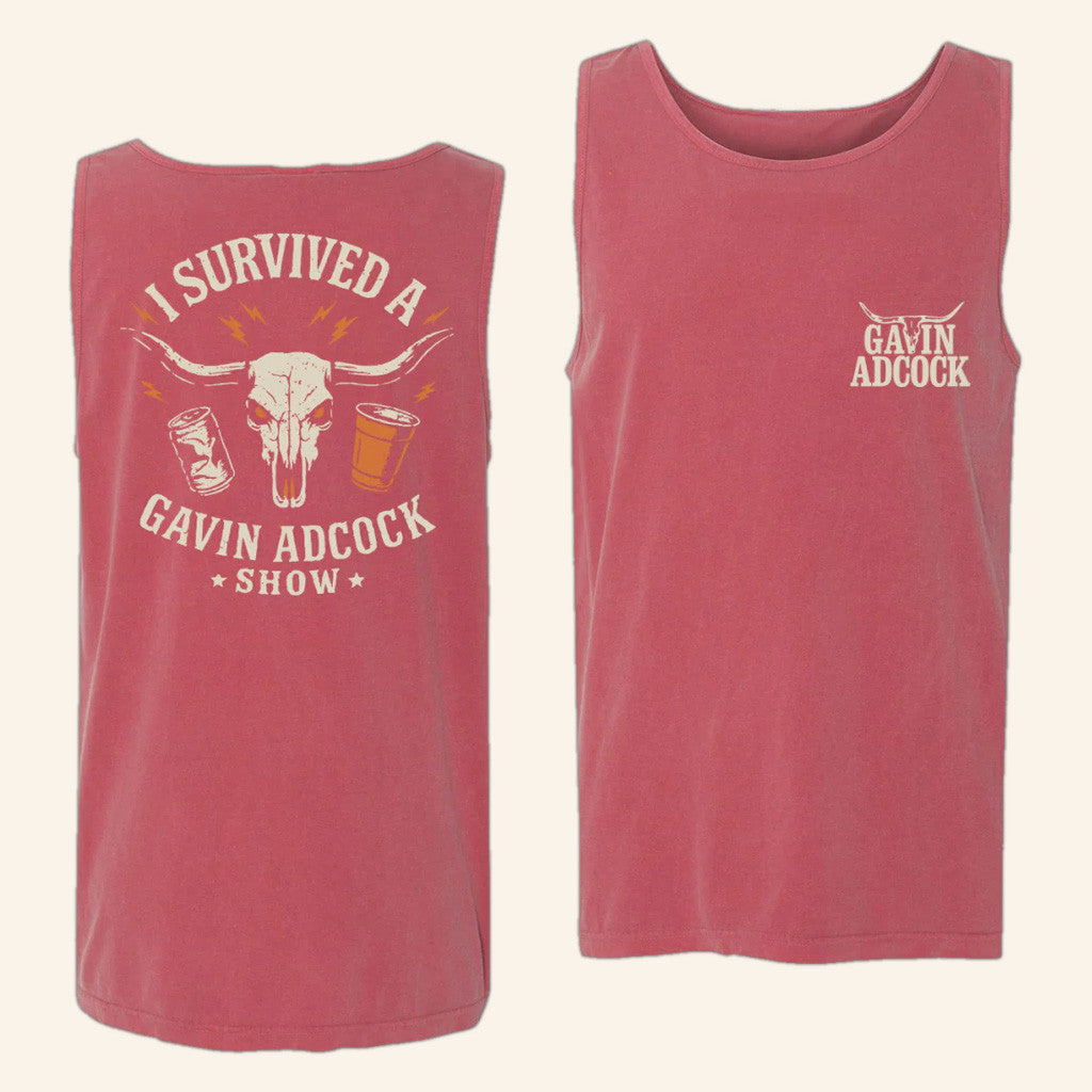 Gavin Adcock Merch I Survived Tank Top Present For Friends Gavin Adcock Merch I Survived Tank Top Present For Friends