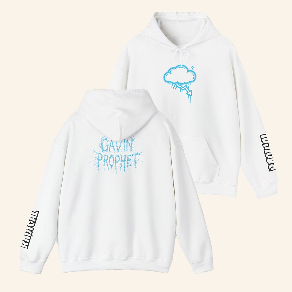 Gavin Prophet Merch Radical Blue Graffiti Crash Cloud Hoodie Gifts For Music Lovers