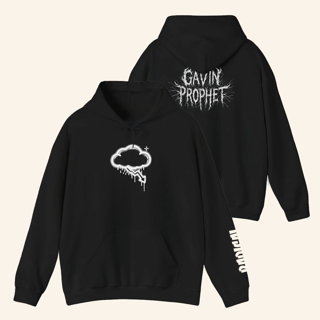 Gavin Prophet Merch Radical White Graffiti Crash Cloud Hoodie Presents For Music Lovers