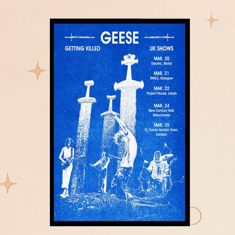 Geese Merch Getting Killed UK Shows 2026 Poster Home Decor Gifts For Rock Music Lovers Geese Merch Getting Killed UK Shows 2026 Poster Home Decor Gifts For Rock Music Lovers
