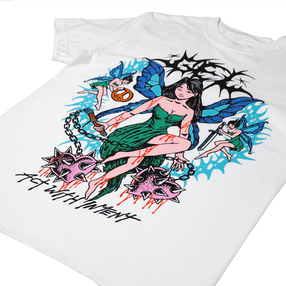 Gel Band Merch Gel Fairy Act With Intent White T-Shirt Mother's Day Gifts For Music Lovers