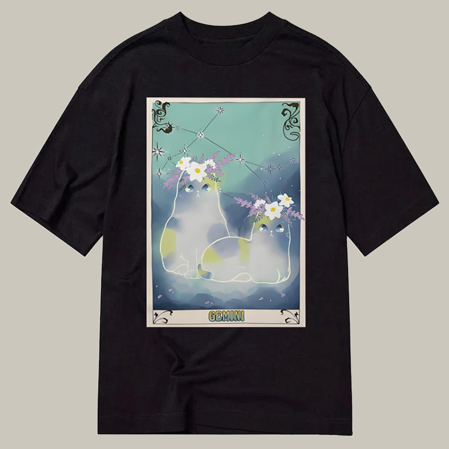 Gemini Cat Zodiac Classic Shirt Funny Graphic T-Shirt Christmas Gifts For Coworkers