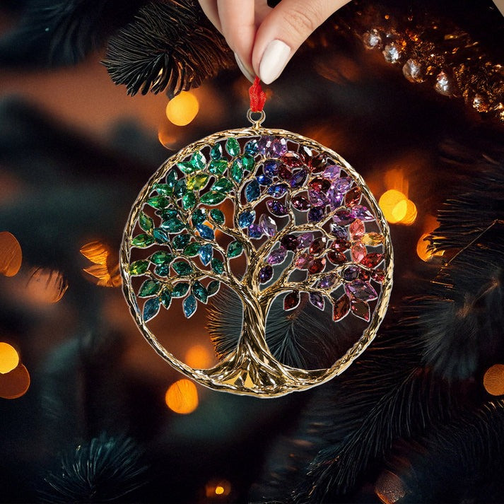 Gemstone Tree Of Life Christmas Ornament Good Xmas Tree Decoration Ideas For Tree Lovers