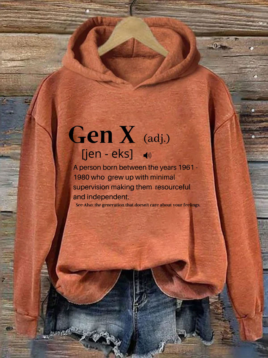 Gen X A Person Who Born Between Years 1961 Hoodie Funny Clothing Birthday Gift For Wife